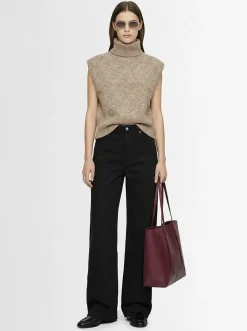 Alpha wool blend knit sleeveless sweater