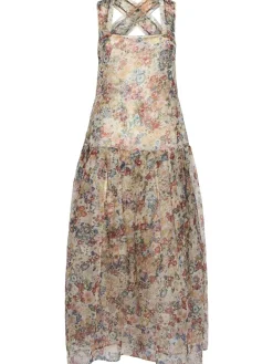 Amello silk long dress