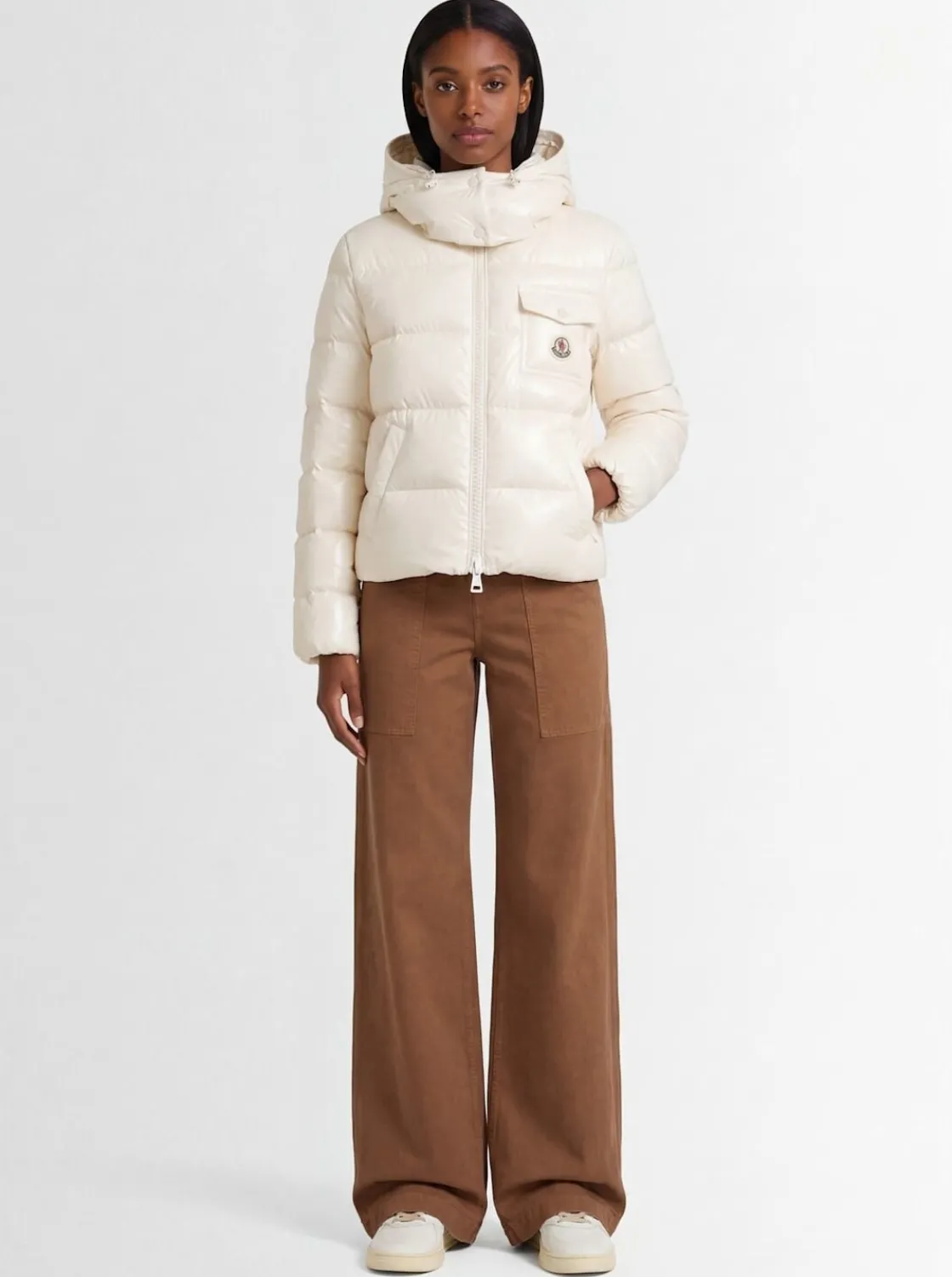 Andro nylon hooded down jacket