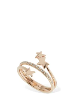 Anello Stellina in oro 9kt con diamanti