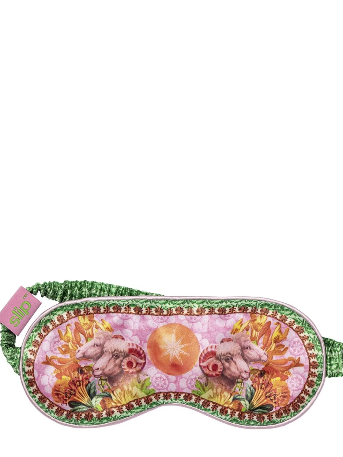 Aries printed silk sleep mask