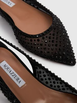 Ballerine Bow Tie in tulle con cristalli 10mm