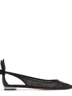 Ballerine Bow Tie in tulle con cristalli 10mm