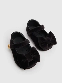 Ballerine neonato in velluto
