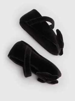Ballerine neonato in velluto