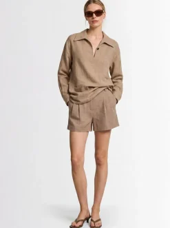 Basilare linen polo sweater
