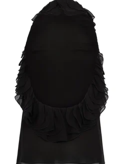 Benestare sheer silk halter top