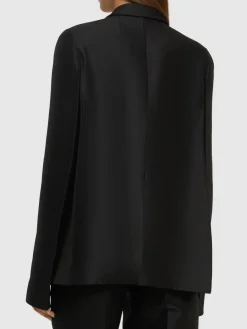 Blazer Crittan in faille di seta e lana