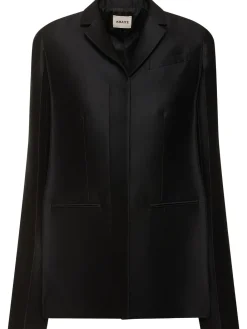 Blazer Crittan in faille di seta e lana