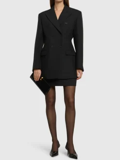 Blazer doppiopetto in gabardina