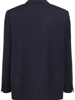Blazer doppiopetto in twill di lana