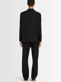 Blazer doppiopetto in twill di lana