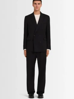 Blazer doppiopetto in twill di lana
