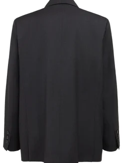 Blazer doppiopetto in twill di lana