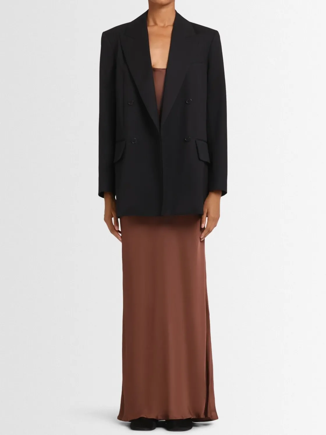 Blazer doppiopetto Nora in twill di lana