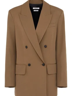 Blazer doppiopetto Nora in twill di lana