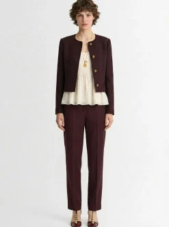 Blazer in crepe di lana