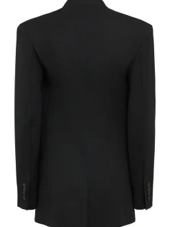 Blazer in gabardina di lana vergine