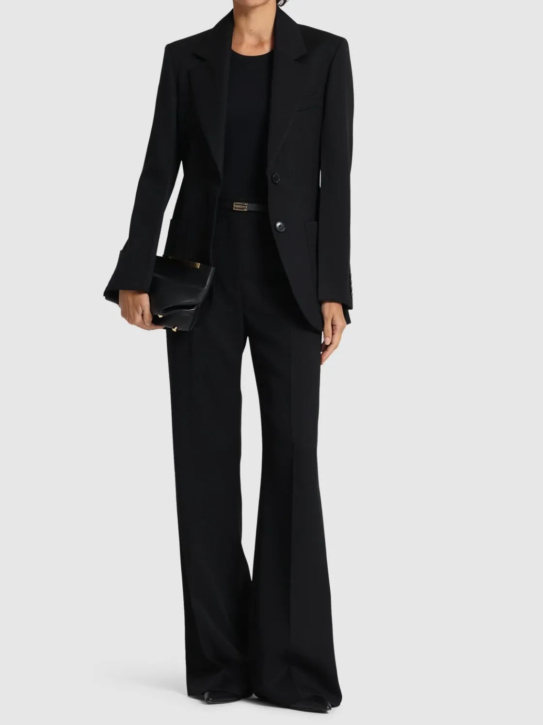 Blazer in misto lana / tasca applicata