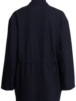 Blazer in misto poly senza colletto