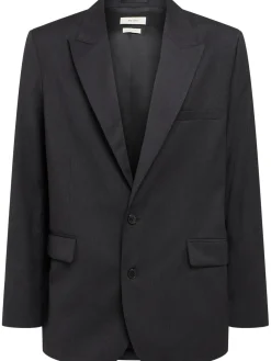 Blazer monopetto in twill di lana