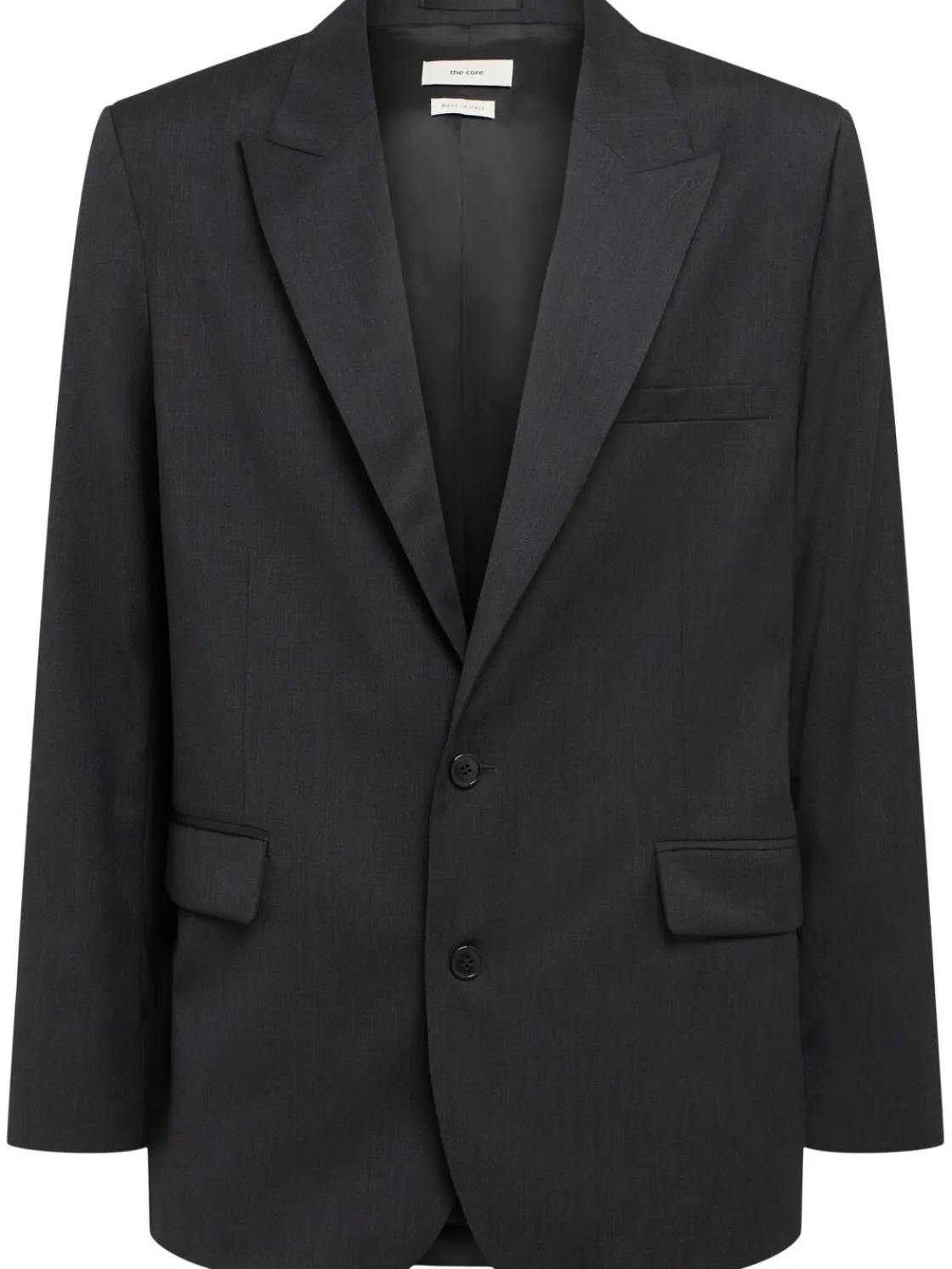 Blazer monopetto in twill di lana