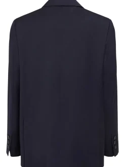 Blazer monopetto in twill di lana