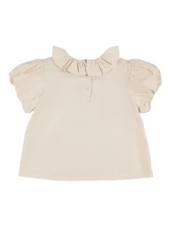 Blusa in jersey di cotone stampato