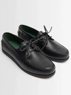 Boatman grained leather shoes