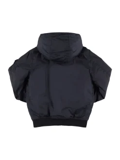 Bomber in nylon con cappuccio