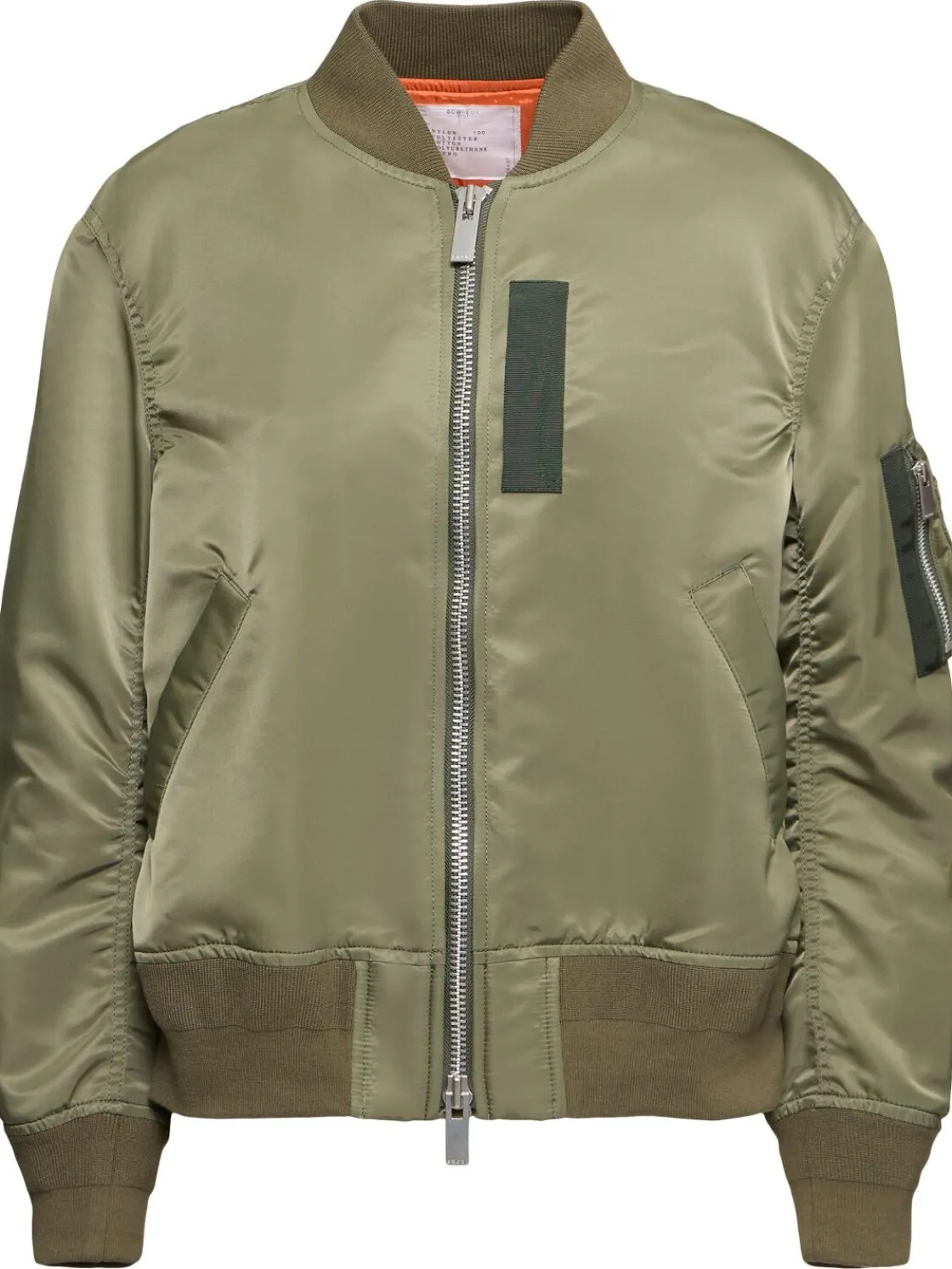 Bomber in nylon con zip