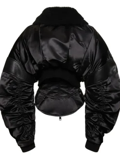Bomber in techno e pelle trapuntato