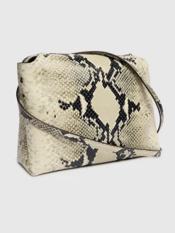 Borsa a tracolla Medium Lina in pelle goffrata