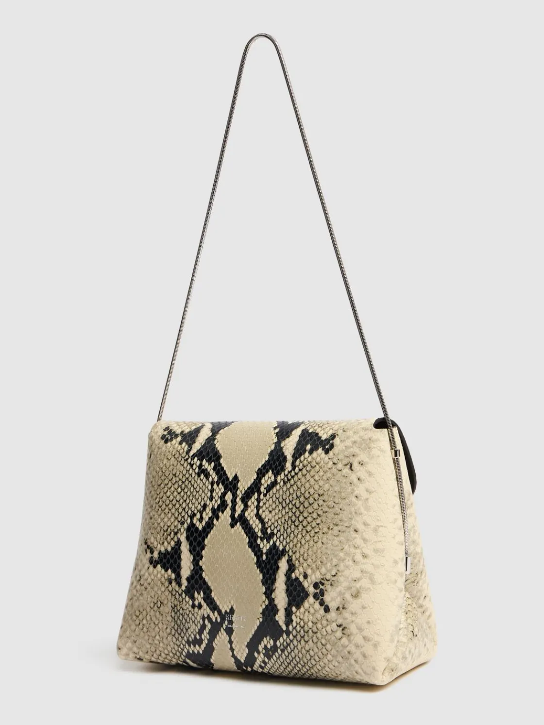 Borsa Bobbi in pelle goffrata effetto pitone
