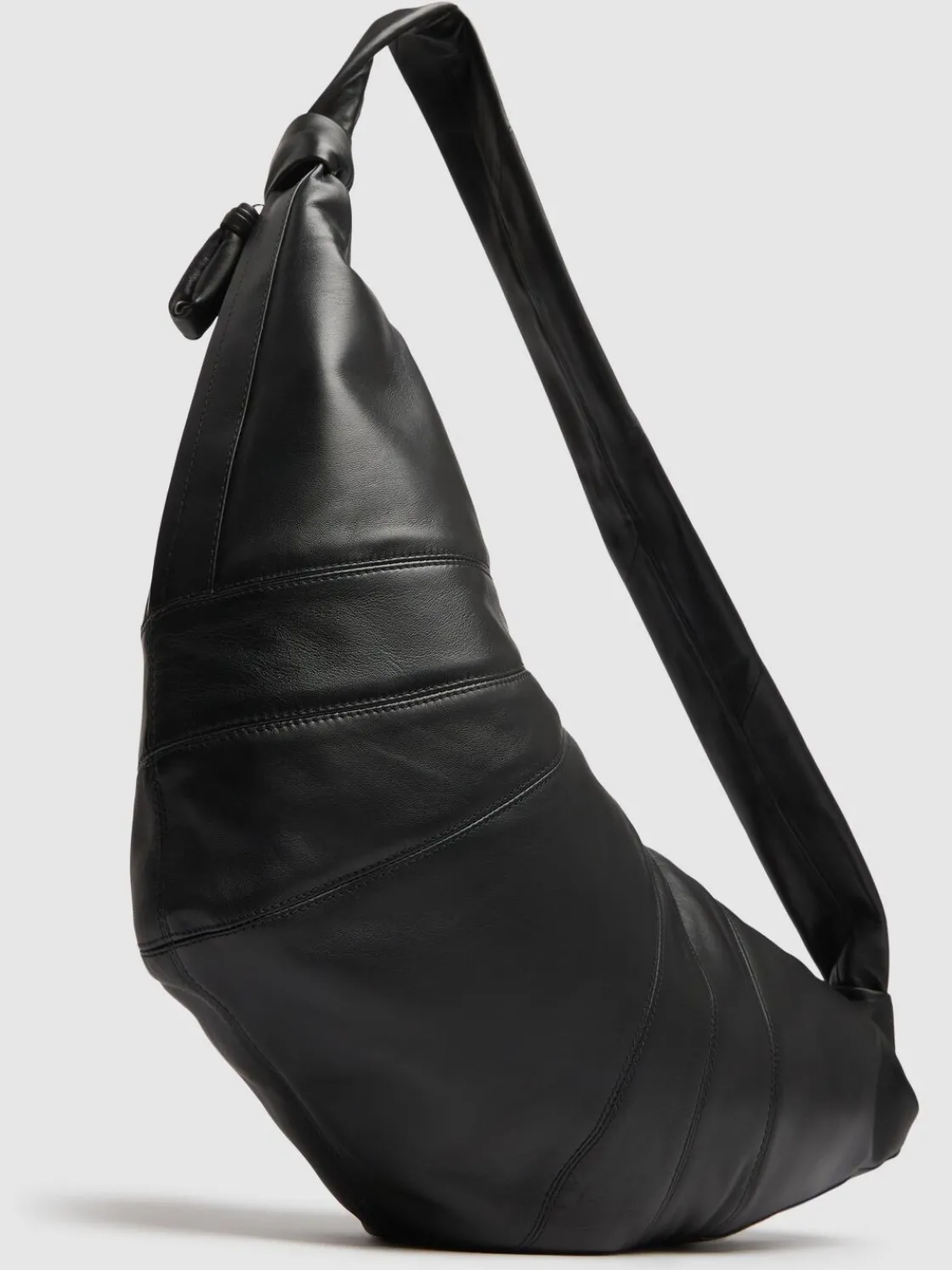 Borsa grande Croissant in nappa