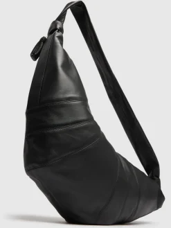 Borsa grande Croissant in nappa