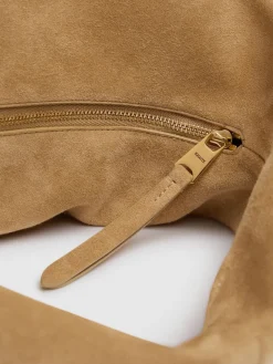 Borsa hobo media Olivia in camoscio