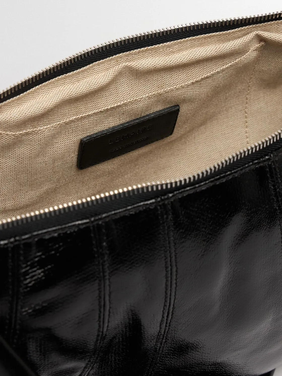 Borsa media Croissant in cotone spalmato