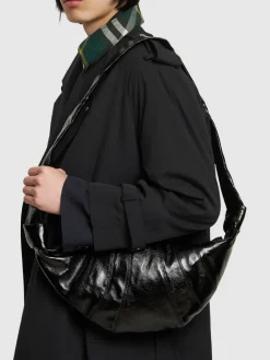 Borsa media Croissant in cotone spalmato