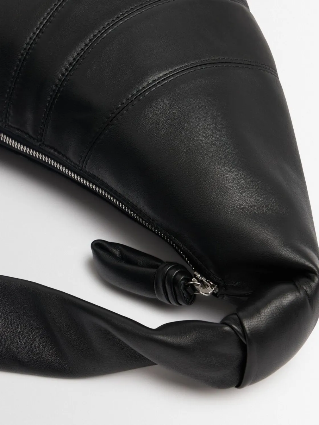 Borsa media Croissant in nappa