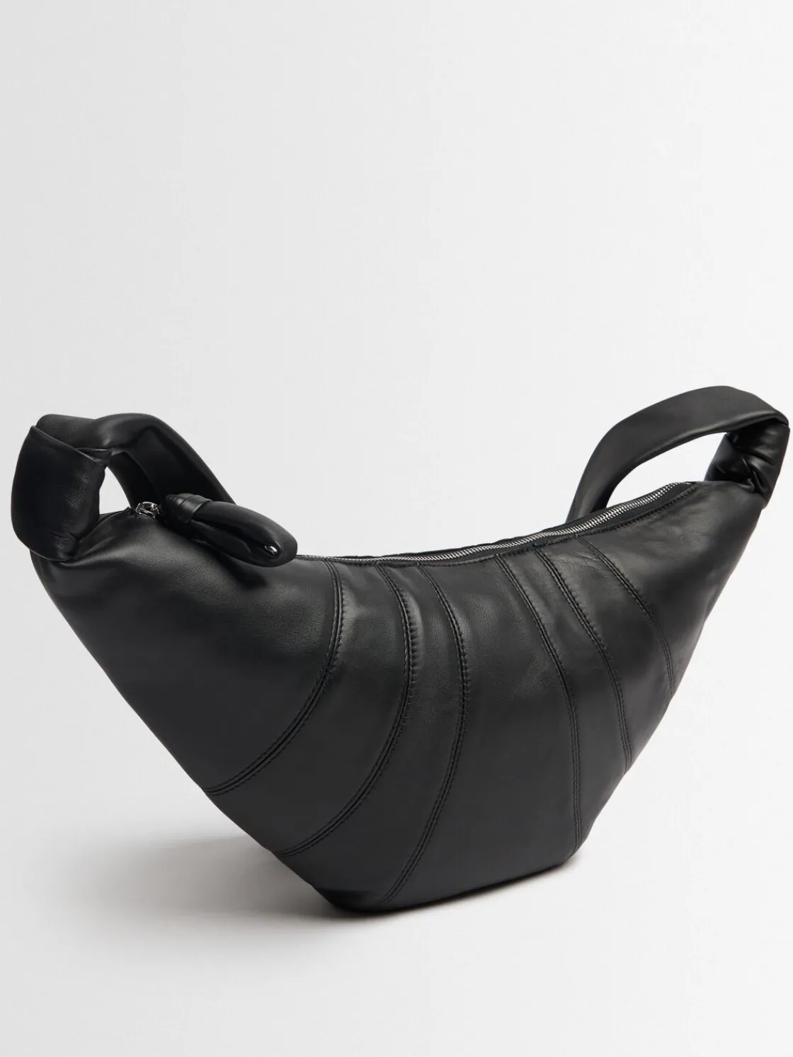 Borsa media Croissant in nappa