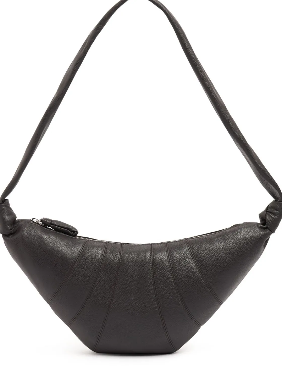 Borsa media Croissant in pelle martellata