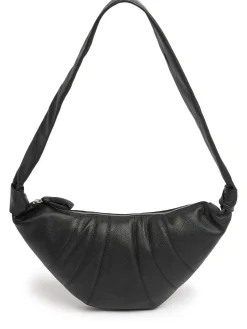 Borsa media Croissant in pelle martellata