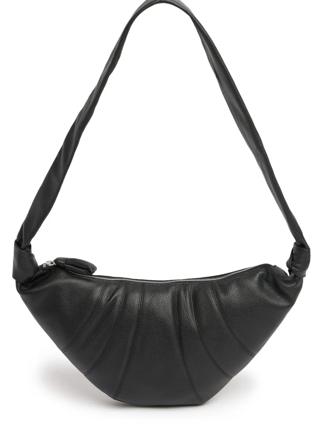 Borsa media Croissant in pelle martellata