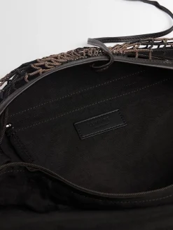 Borsa media Fortune Croissant intrecciata