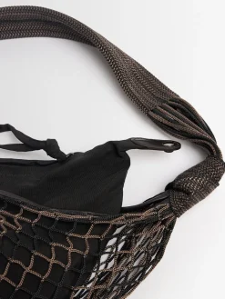 Borsa media Fortune Croissant intrecciata