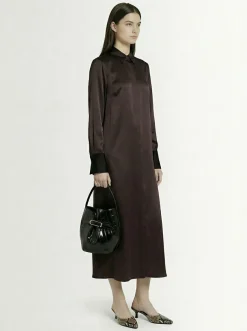 Borsa mini Belted Bucket in pelle di anguilla