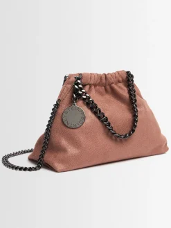Borsa Mini Falabella in Eco Shaggy con coulisse