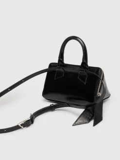 Borsa mini Friday in pelle craclé