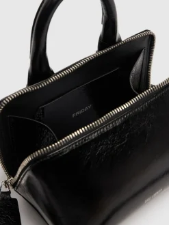 Borsa mini Friday in pelle craclé